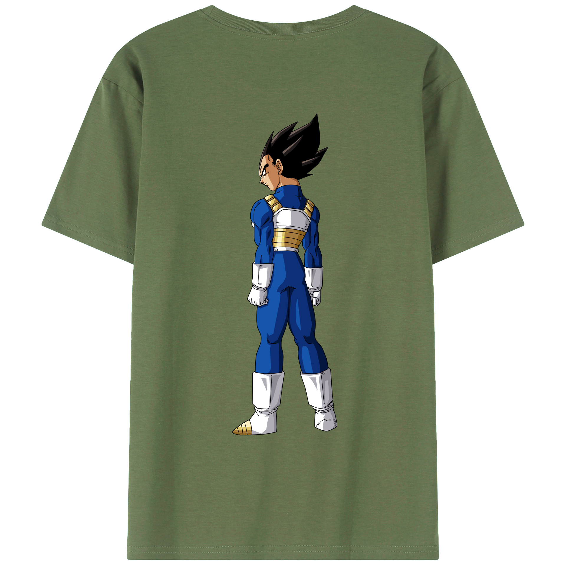 （画像用） ドラゴンボール ベジータ四世（Bejīta Yonsei）DRAGON BALL Vegeta IV 綿100％ メンズ半袖Tシャツ（バックプリント） 通気性